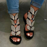 Rhinestone New Women Spring/summer New Soft-slip Non-slip Sandals Foam Sole Durable Sandals Ladies Outdoor Beach