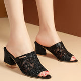 Open Toe Sandals, Women's High Heels, Lace Dress Shoes, High Heels, Square Heels, Summer 2022 Shoes