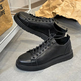 Breakj Leather Shoes Male British Casual Suit Shoes Youth Versatile Black Small Leather Shoes Korean Version Trend Retro
