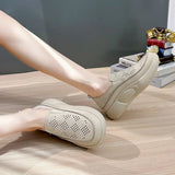 Shoes Woman Summer 2023 New In Casual Slip-on Sneakers Fashion Hollow Breathable Loafers Women Running Shoes