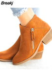 Women Booties 2023 Autumn Suede chelsea Boots Women Fashion Size 43 Platform Boots Side Zipper Heeled Ankle Boots Botas De