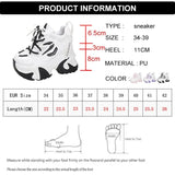 Pink Chunky Platform Sneakers for Women Spring Autumn Fashion Thick Botom Dad Shoes Woman Hidden Heels Sports