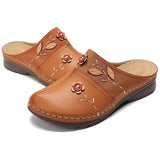 2023 New Women Clogs Sandals Ladies Comfort Closed Toe Wedges Platform Shoes Flower Slipper Summer Slipper Women