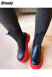 New Women's Boot Design Fall Platform Shoes Women's Chelsea Boots Fashion Women's Ankle Boots Winter Shoes Plus Size