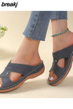 Women Sandals Elegant Summer Sandals Shoes For Women 2023 New Low Heels Sandalias Mujer Casual Slippers Shoes Summer