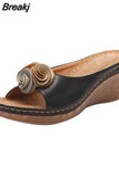 Casual Sandals Women Wedges Sandals Flowers Open Toe Fish Mouth Med Summer Women Shoes Fashion 2023 High Heel