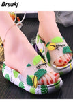 Soft Womans Sandals Outside Summer Womans Home Slippers Indoor Flat Non-slip Bath Bathroom Ladies Slides Beach Casual