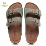 Summer Men's Mule Clogs Slippers High Quality Classic Two Buckle Cork Slides Sandals Footwear For Men Women Unisex