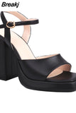 Platform Chunky Heels 2023 Summer Woman Sandals Great Quality Lady Office Sexy Party Woman Wedding Shoes