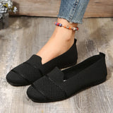 Breakj Size Casual Shoes Female Spring And Summer New Single Shoes Round Head Flat Fly Weave Lazy