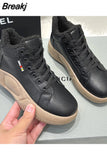 Women Platform Snow Boots Oxford Sneakers Vulcanized Designer Flats Warm Plush Cotton Classic Casual Ladies Shoes