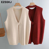 winter OVERSIZE thick Sweater vest women sleeveless warm Sweater Pullovers Women female o-neck LOOSE sweater