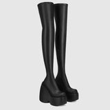 Gothic Style Motorcycle Boots Vampire Cosplay Knee-high Boots 2023 Winter Street Cool Punk Comfy Women
