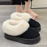 Faux Fur Winter Boots for Women 2023 Non Slip Plush Snow Boots Woman Thick Bottom Warm Cotton Shoes Platform Botas