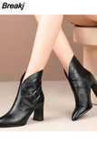 Women's Boots 2023 New Fashion Temperament Autumn and Winter High Heels and Ankle Shoes Boots Wedding Party
