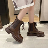 Breakj Martin Boots Female 2023 Spring Autumn Fashion Handsome Belt In The British Ankle Boots Spot Direct
