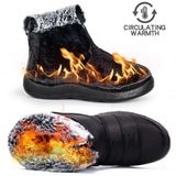 Women's Waterproof Winter Boots Non Slip Thick Plush Snow Boots for Women 2023 New Rabbit Fur Warm Cotton Padded Shoes Plus