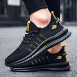 Men Sneakers Mesh Casual Shoes Lac-up Breathable Lightweight Walking Sneakers Men Shoes Plus Size Summer Tenis