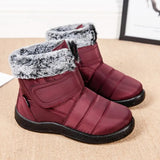 Winter Warm Rabbit Fur Snow Boots for Women Waterproof Non Slip Winter Boots Women Plus Size Thick Plush Ankle Botas
