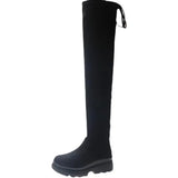Women Boots Pumps Shoes for Women Winter Stretch Slim Thigh High Boots Knee Boots Over Knee Thin Leg Elastic Boots Martin