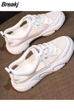 Summer Sandals Women Mesh Casual Platform Trainers Sneakers Shoes Flat Round Head Korean Female Hollow Out
