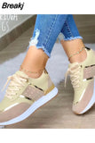 Mujer 2023 Women's Sneakers Platform Shoes Leather Stitching Casual Sneakers Women's Outdoor Running Vulcanized