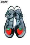Women Slippers Transparent PVC Fruit Decoration Sandals For Ladies Summer Outdoor Buckle Strap Beach Shoes Female Fashion