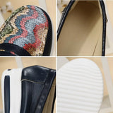 Women 2023 Autumn Sliver Gold Platform Sneakers Slip On Pu Loafers Vulcanized Shoes Casual Ladies Wedges Moccasins Plus
