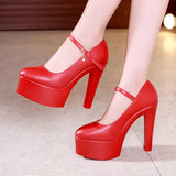 New Shallow Mouth Model Cheongsam Walking Show Shoes Women's High Heels, Sharp Heels And Large Size Professional Work