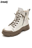 Flats Woman Sneakers Women's Shoes Ladies Casual Breathable Female Ankle boots Lace Up Woman Comfort High Top Shoes