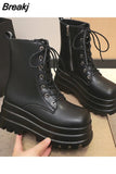 Women Ankle Boot Gothic Style Cool Women Triple Bottom Boot 2023 Brand New Street Women Platform Sandals Shoes Big Size