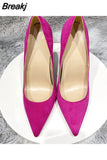 pure color stiletto pointed toe 12cm high heels elegant office handmade daily wear ladies pump red black RM028