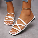 Women Summer Flats Slippers Shoes 2024 Casual Beach Open Toe Sandals Brand New Flip Flops Slingback Fashion Zapatos Mujer