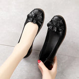Women PU Leather Shoes Female Flats 2023 Fashion Comfortable non-slip wear-resistant Shoes Womans Flats Mom Leather