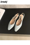 Pointed Toe Flats Shoes Women Slingback Sandals Elegant Mules Female Shallow Ballet Casual Loafers Sliver Zapatos