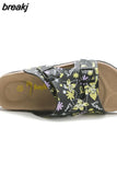 2023 New Summer Women Beach Cork Slippers Casual Buckle Clogs Outside Non-slip Water Slides
