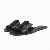 Flat Bottom Slippers Designer with The Same Women’s Shoes Summer New Slippers Woven with Comfortable Women’s Shoes