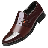 Leather Men Shoes for Wedding Formal Oxfords Business Casual Office Work Shoes for Men Classic Men's Pointy Dress
