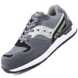 Safety Shoes Men Metal Toe Kevlar Midsole And Leather Upper Breathable Classic Boots 6KV Insulation Soft Blue Sneaker