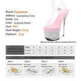 New Women Shoes Fish Toe Black White Sexy Super Clear High Heels Sandals Model T Station 17CM Stage Catwalk Bling
