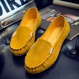 Version Of 2023 Autumn Shallow Mouth Beans Shoes Flat Heel Single Shoes Women A Foot Pedal Women's Shoes Lazy Shoes Large Size