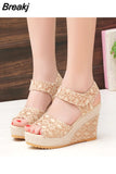 Shoes 2023 Hot Sale Fashion Peep Toe Women's Sandals Summer Women Wedges Sandals Party Dress Platform High Heel