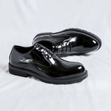 Breakj 2023 Men's Shoes Business Dress Men's Leather Wedding Shoes Derby Shoes