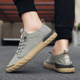 Casual Men Sneakers Light Ice Silk Cloth Sneakers Non-slip Breathable Man Loafers Walking Flat Shoes Vulcanized