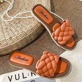 New Summer Indoor Woven Slippers Women Sandals Female Outdoor Beach Casual Flat Flip Flop Ytmtloy Zapatillas Mujer