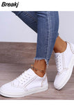 Up Ladies Flat Shoes 2023 New Spring Autumn Vulcanized Shoes Fashion Women's Sneakers Light Fashion Solid Color Lace