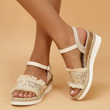 Style Printed Wedge Sandals for Women Summer 2023 Non Slip Platform Shoes Woman Lightweight Casual Gladiator
