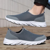 Men Shoes Breathable Mesh Summer Summer Lightweight Hiking Shoe Outdoor Walking Casual Shoes Slip-On Driving Men's