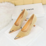 Breakj Fashion Sexy Nightclub Show Thin Wine Glasses With High Heel West Shi Velvet Shallow Metal Pointed Women's Singles