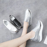 Large Size One Foot Pedal Lazy Shoes Fashion Diamond Pine Platform Leisure Inside Increased Single Shoes